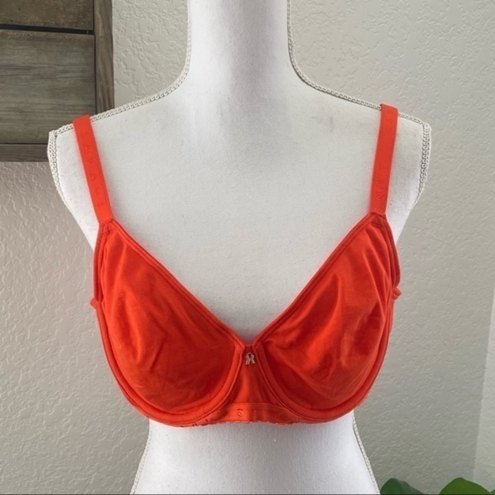 Savage x Fenty underwire cotton bra red orange 40C NWT